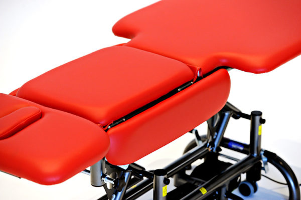 cardon treatment table, ctt, physical therapy, physiotherapy, hi-lo table, center section with collapsible sides