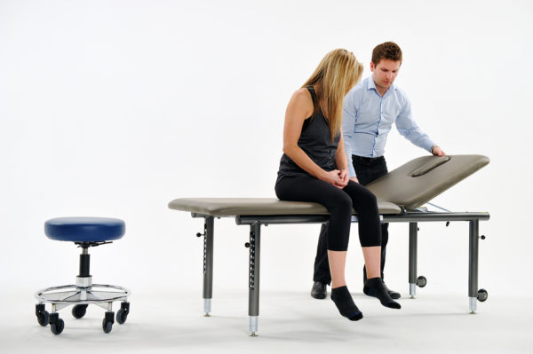 adjustable height treatment table, aht, physical therapy, all-purpose hi-lo stool
