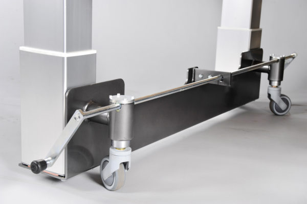 hi-lo mat table, casters, steel frame, physical therapy, physiotherapy