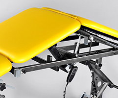 powered adjustable center section, mpt, handheld control, manual physical therapy table, treatment table, hi-lo table