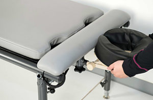 Atlas Head section extension, atlas table, treatment table, physical therapy, dual purpose table, pack and practice table